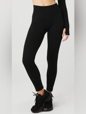 Alo Seamless Cable Knit High-waist Legging
